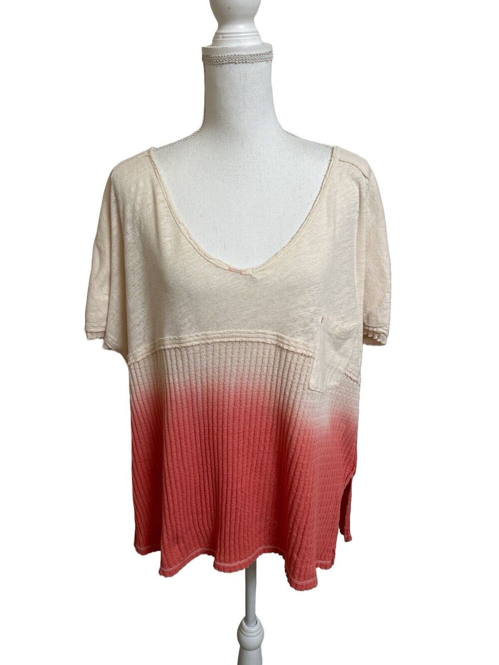 New Free People We The Free Women's M Sun Dial Ombré Knit Top Shirt